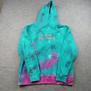 Avani Sweatshirt‎ Mens Large Green Purple Tie Dye Hoodie Fanjoy For Me YouisBebe